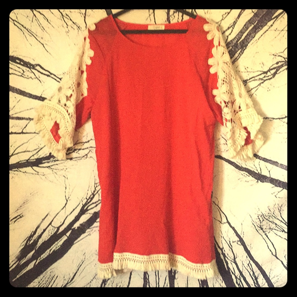 Warm Orange Flowery Love Dress
